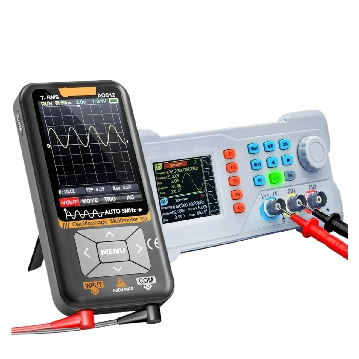 Oscilloscope multimètre 2 en 1 AOS12, échantillonnage 5MH/Z, 48MSa/s, oscilloscope Portable, Outils de Test électrique multifonctionnels(AOS12 Pro)