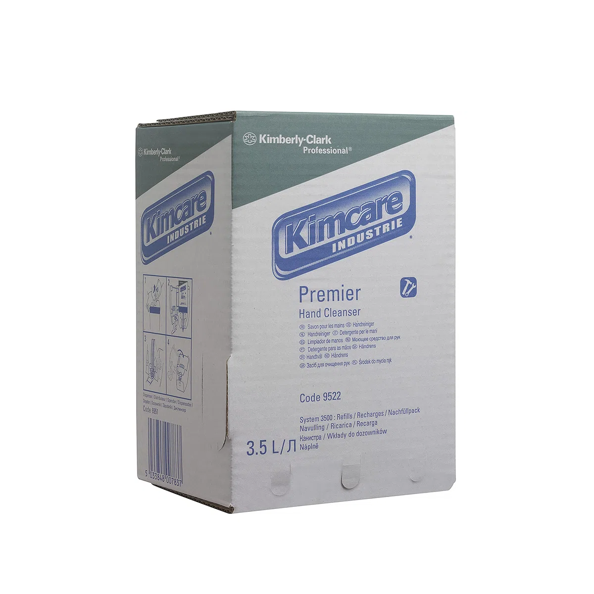 Industrie Premier Nettoyant pour les mains 9522 Vert 2 x 3,5 l (7 litres au total)