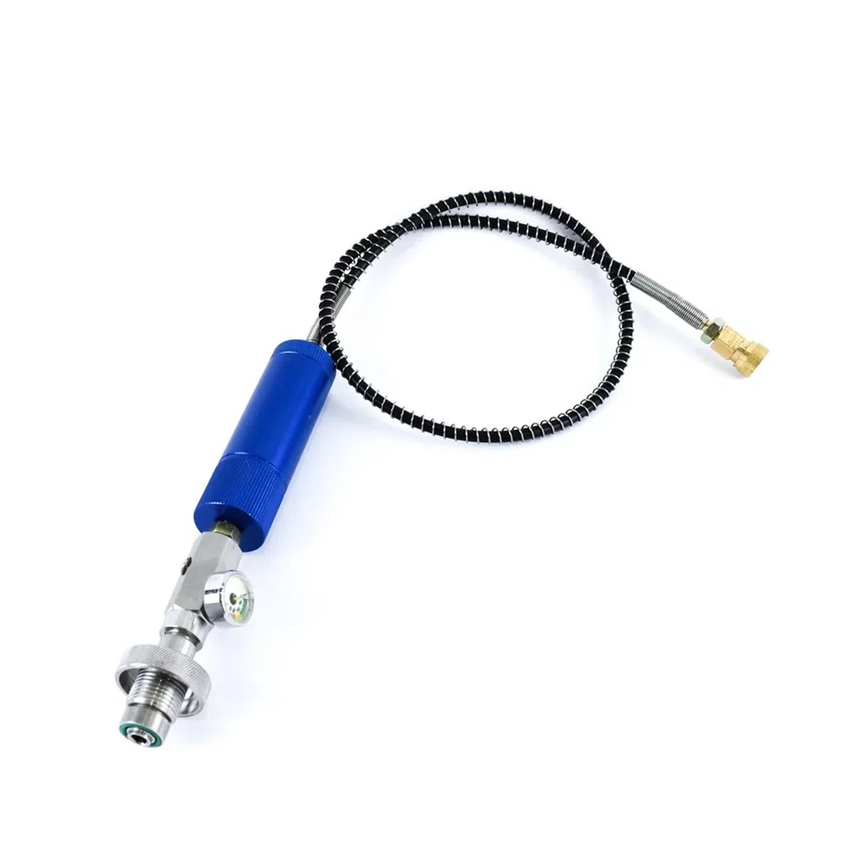 Pompe PCP 300 bars, filtre à air, séparateur d'eau et d'huile, valve de charge avec tuyau haute pression de 50cm, filetage à connecteur rapide M10x1