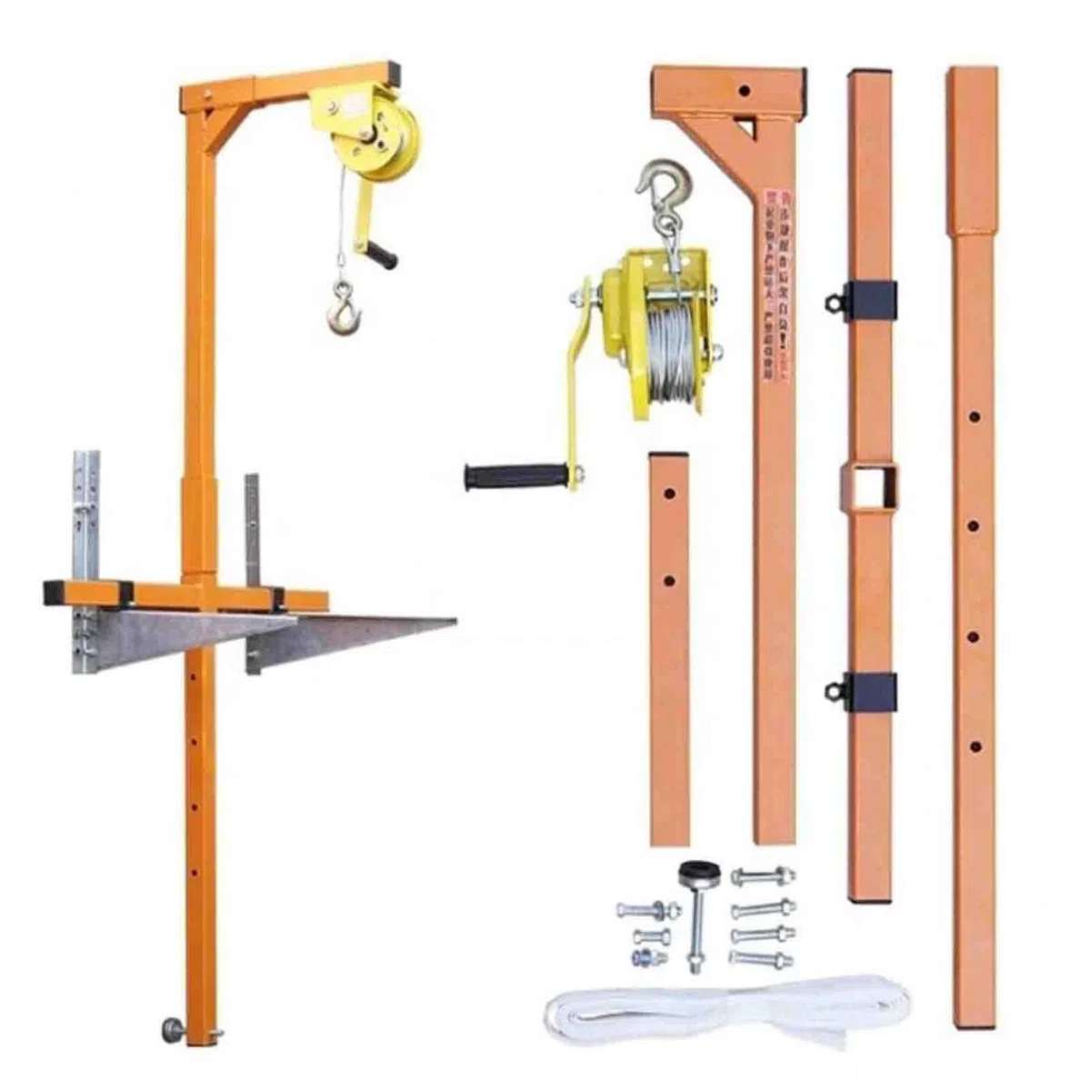 Outil de levage de climatiseur, mini grue de levage de 20 m avec treuil manuel pour l'installation