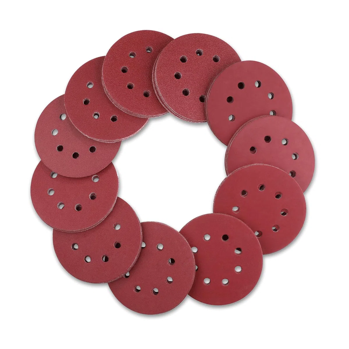 DEKOPRO Disque Abrasif 150 Pièces, 8 Trous Disques de Ponçage 125mm pour Ponceuse Orbitale Excentrique, grains 60, 80, 100, 120, 150, 180, 240, 320, 400, 600