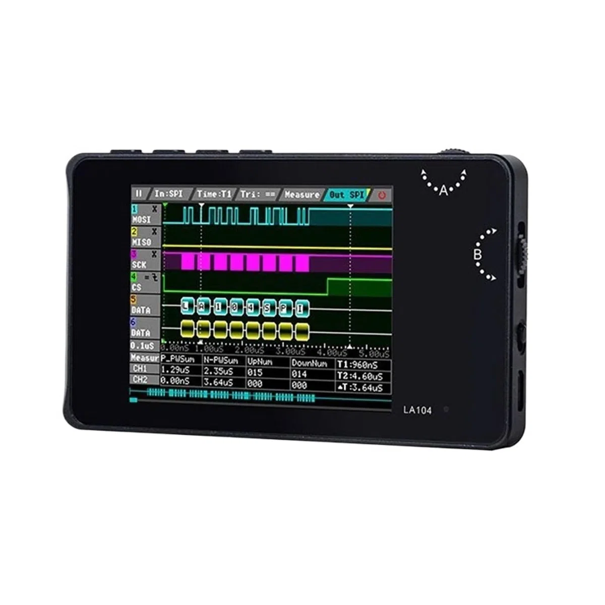 Analyseur logique numérique DSO LA104, écran 2,8 Pouces, oscilloscope 4 canaux, SPI IIC UART, programmable, fréquence d'échantillonnage maximale de 100 MHz/z