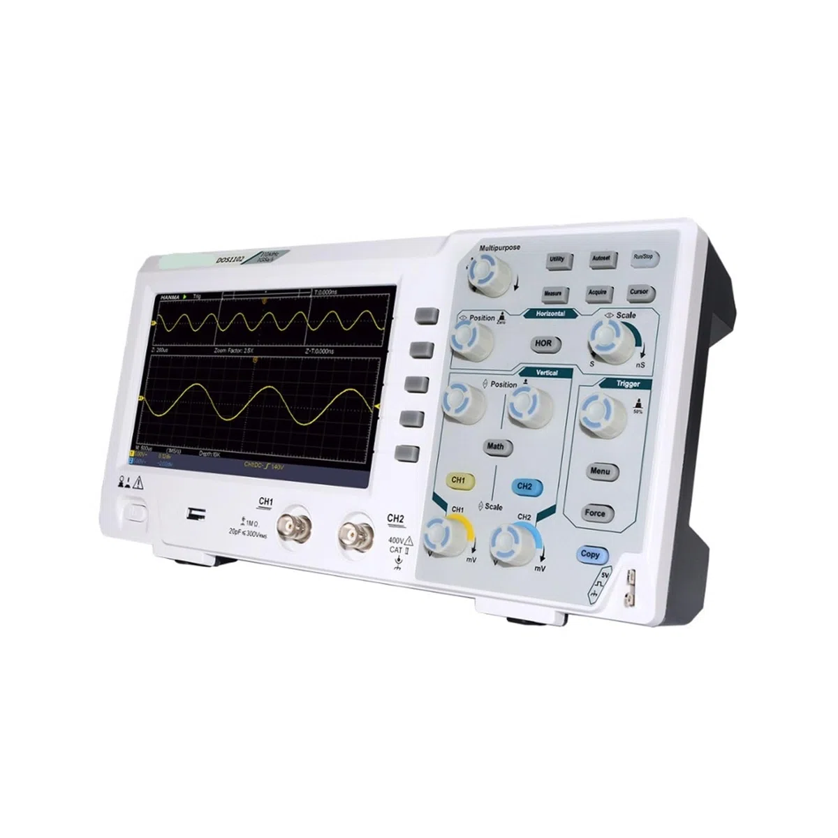 Oscilloscope numérique DOS1102, 100 MHz/z, 2 canaux, 1 Gsa/s, écran LCD TFT 7 Pouces, Meilleur Que Le kit d'oscilloscope AD1102cal+