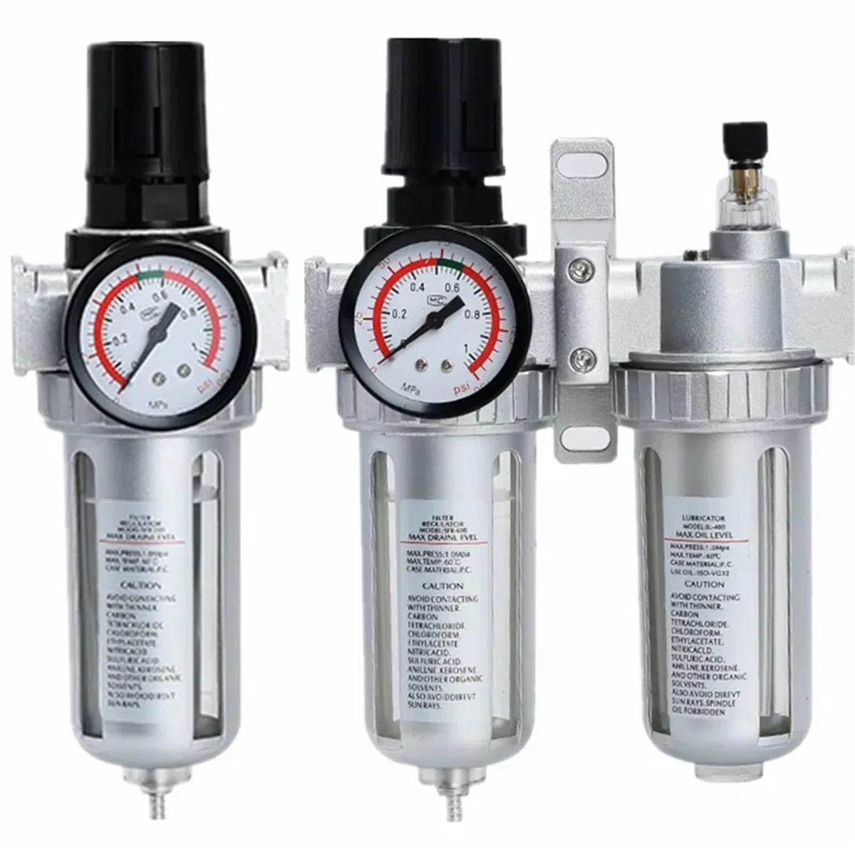 1 régulateur de filtre à air SFC-400 SFC-300 SFC-200 pour compresseur d'air, séparateur d'huile, eau, siphon de filtre, régulateur de vidange automatique (SFR avec PC 8 mm, -200)