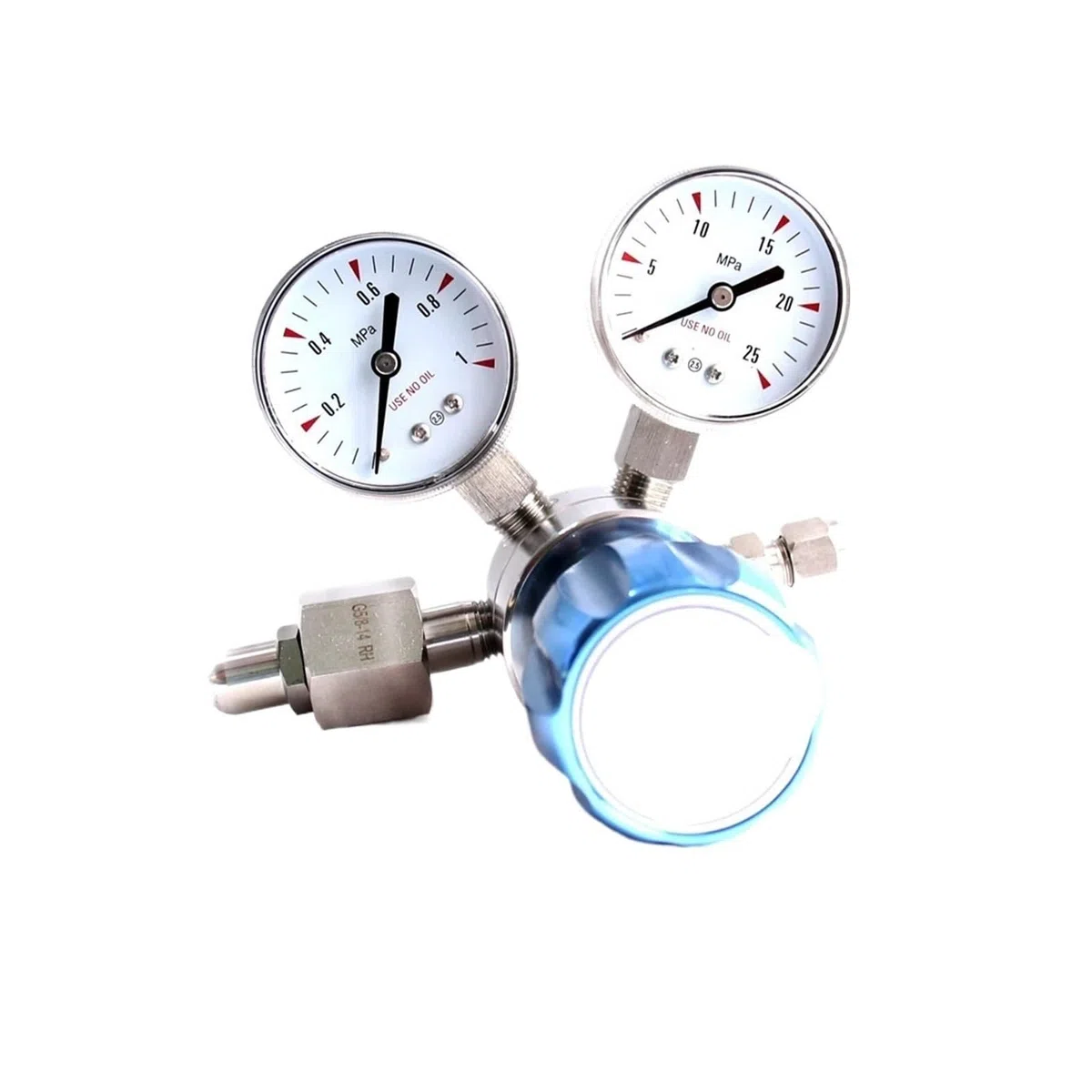 1 régulateur de pression d'air en acier inoxydable 316L 1/4"
