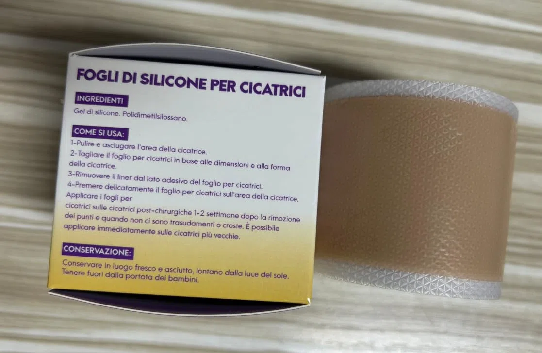 Pansement Silicone Cicatrice Pour les Cicatrices Causées par la Césarienne, la Chirurgie, les Brûlures, les Chéloïdes, l'acné, etc. Rouleau de Cicatrice en Silicone (4CMx340CM)