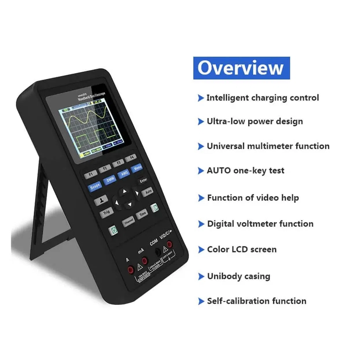 Oscilloscope Portable 2D72 2C72 2D42 2C42, multimètre numérique, testeur, générateur de Formes d'onde USB, oscilloscope 3 en 1(2C72)
