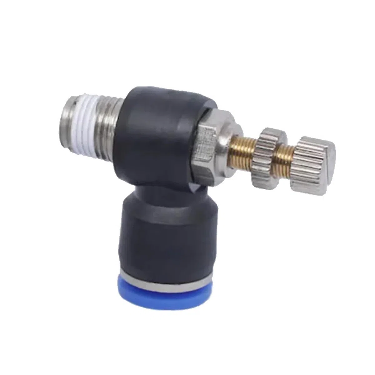 Lot de 6 accessoires pneumatiques SL 1/8", 1/4", 3/8", soupape d'accélérateur, régulateur de vitesse, régulateur de pression (6 pièces SL10-04)