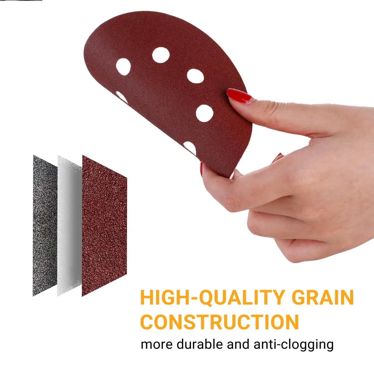 DEKOPRO Disque Abrasif 150 Pièces, 8 Trous Disques de Ponçage 125mm pour Ponceuse Orbitale Excentrique, grains 60, 80, 100, 120, 150, 180, 240, 320, 400, 600