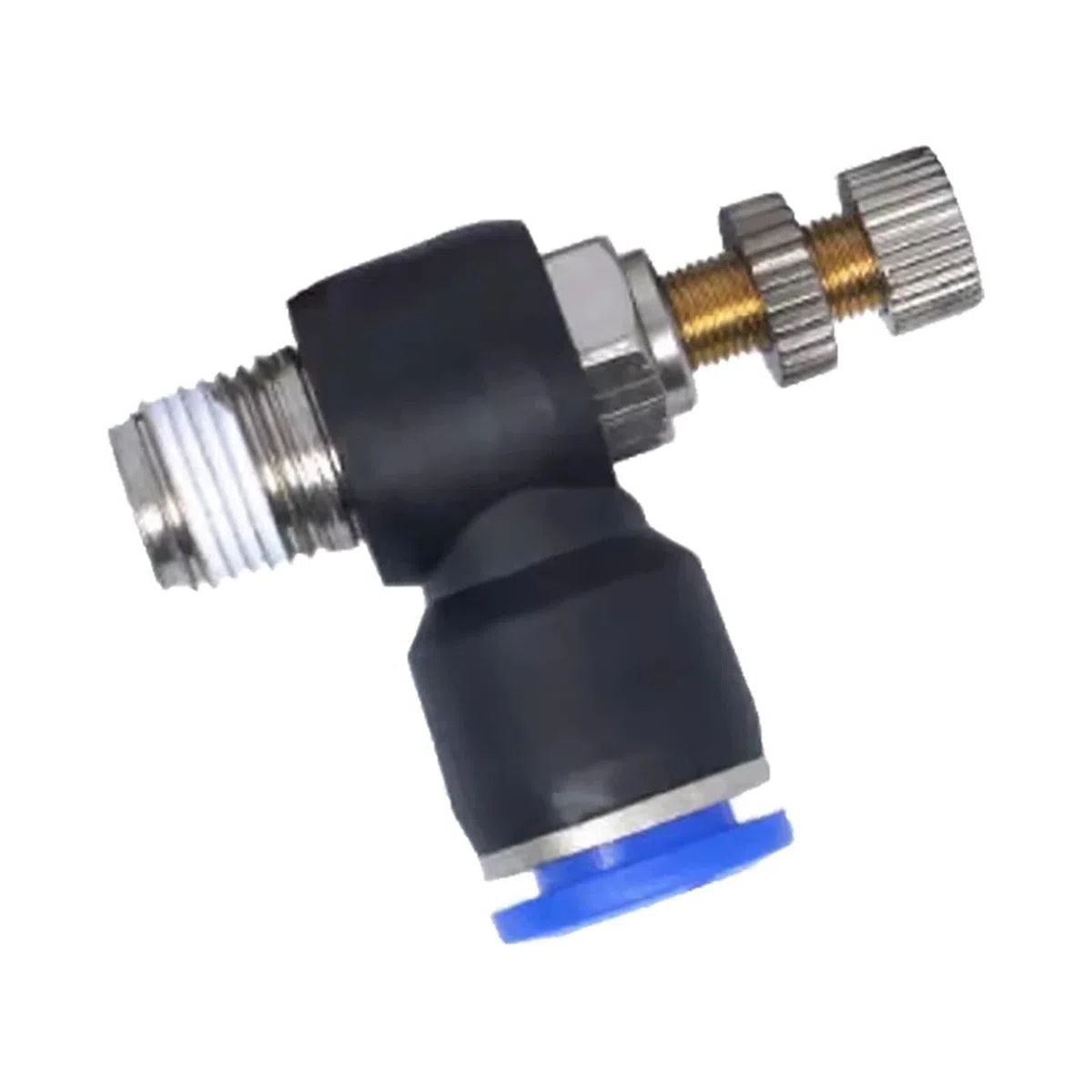 Lot de 6 accessoires pneumatiques SL 1/8", 1/4", 3/8", soupape d'accélérateur, régulateur de vitesse, régulateur de pression (6 pièces SL10-04)