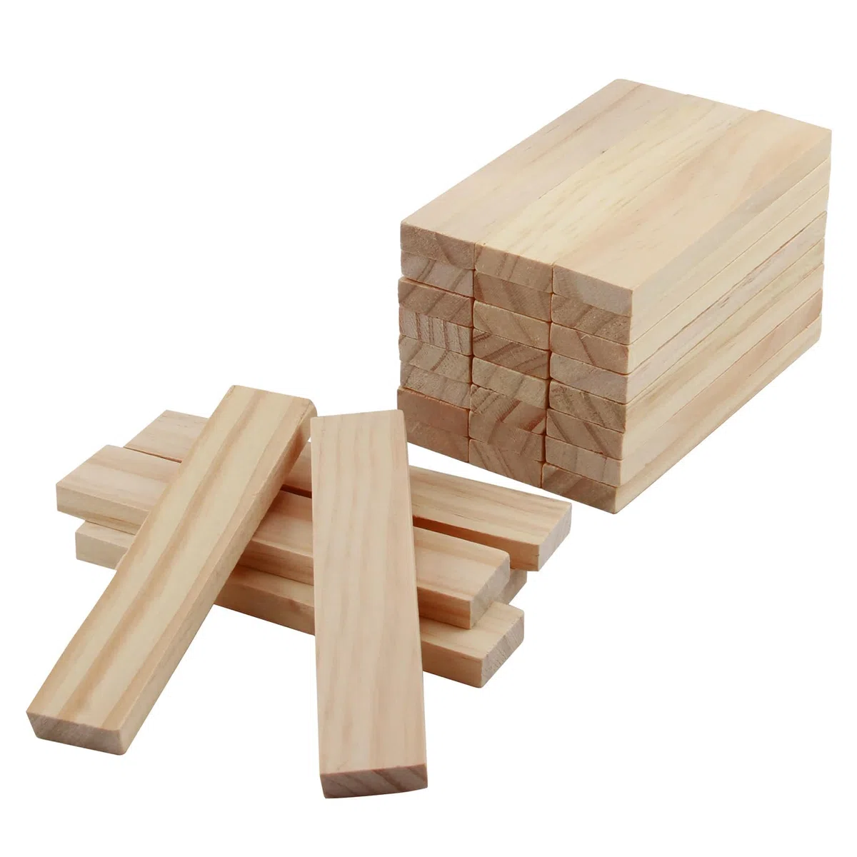 Ensemble de 30 Pièces, Planches Rectangulaires en Bois de pin Bois Non Fini 112 x 22 x 8 mm, pour Bricolage, Décoration, Construction et Lambris