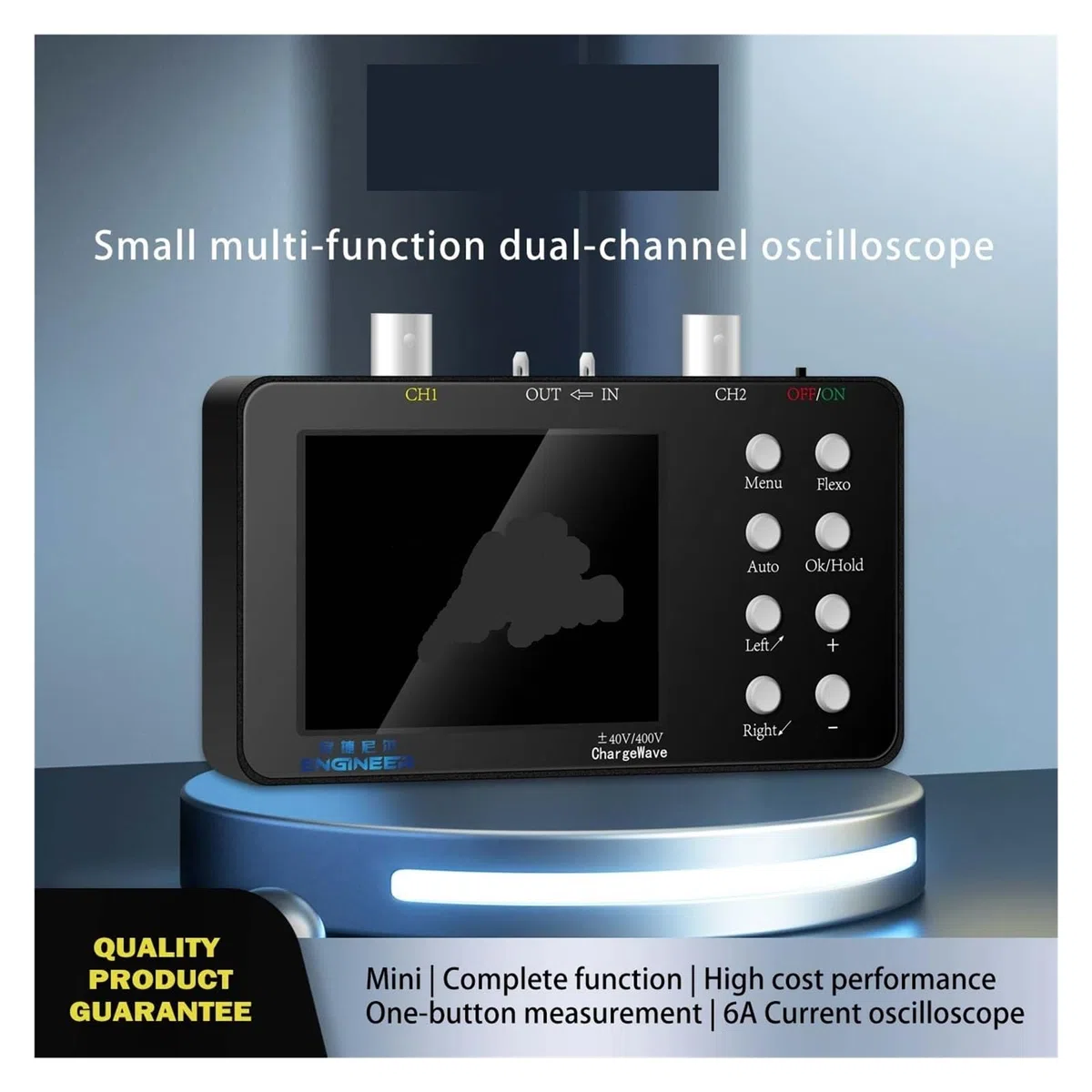 Oscilloscope numérique Portable à Deux canaux PWM 50 Mbit/s, fréquence d'échantillonnage 10 MHz/z, Bande passante analogique 2,5 kSa/s for Outils de réparation électronique