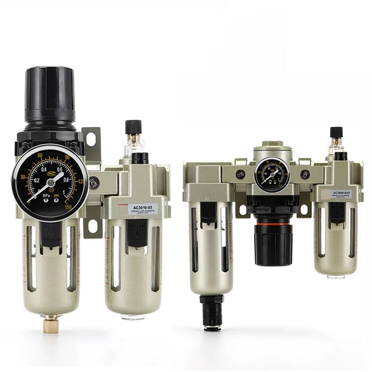 Piège séparateur d'huile et d'eau G3/8, for compresseur d'air, régulateur de pression, filtre pneumatique, 1 pièce, AC3010-02 AC3010-03(AC2000-02D)