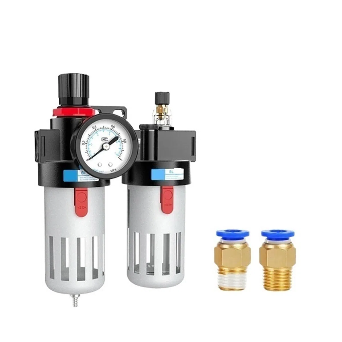 Unité de préparation de régulateur de filtre de séparateur d'eau d'huile de compresseur d'air en métal 3000 3/8(PC 10mm)