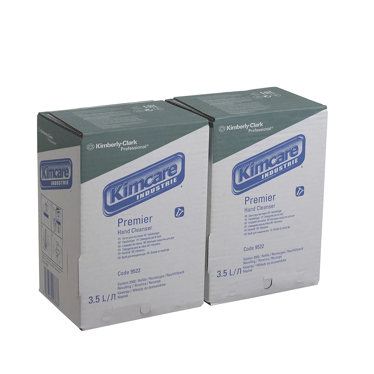Industrie Premier Nettoyant pour les mains 9522 Vert 2 x 3,5 l (7 litres au total)