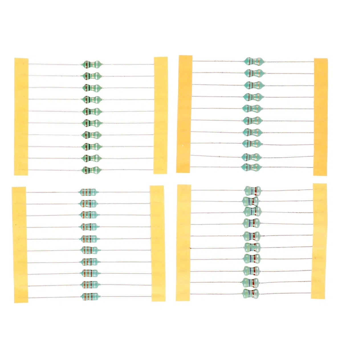 BOJACK 20 Valeurs 200 pièces Inductance 1 uH à 4,7 mH 0,5 W Inductance annulaire couleur 1/2 Watt Kit d'assortiment
